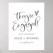JOLIE They're Engaged Engagement Party Poster (Voorkant)