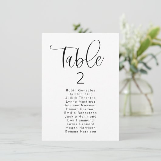 JOLIE Vertical Modern Boheem Tafel Stoelkaart Kaart (Staand voorkant)