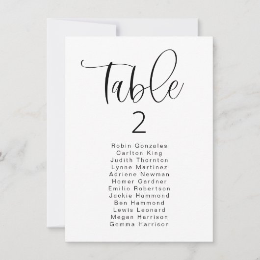 JOLIE Vertical Modern Boheem Tafel Stoelkaart Kaart (Voorkant)