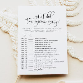 JOLIE Wat zei de bruidegom zeggen Vrijgezellenfees Kaart