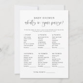 JOLIE Wat zit er in je tas Baby shower spel Kaart (Voorkant)