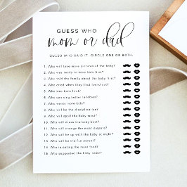 JOLIE Wat zit er in je tas Baby shower spel Kaart