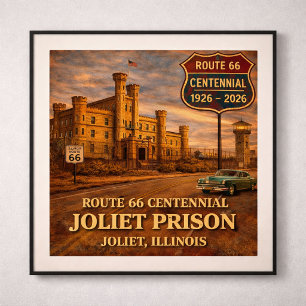 Joliet Gevangenis Chicago Route 66 Poster