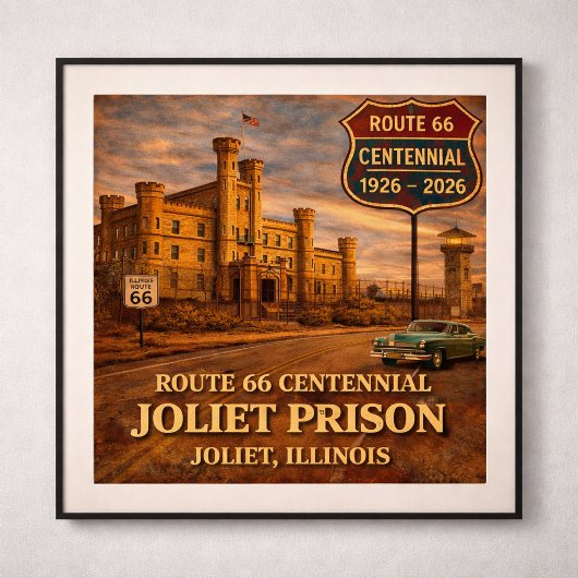 Joliet Gevangenis Chicago Route 66 Poster