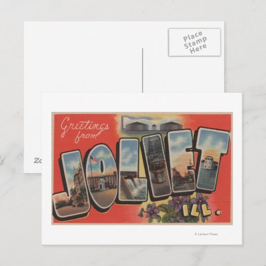 Joliet, Illinois - Large Letter Scenes 2 Briefkaart (Voorkant / Achterkant)