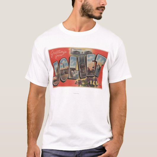 Joliet, Illinois - Large Letter Scenes 2 T-shirt (Voorkant)
