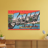 Joliet, Illinois - Large Letter Scenes Canvas Afdruk (Insitu (Woonkamer))
