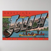Joliet, Illinois - Large Letter Scenes Poster (Voorkant)