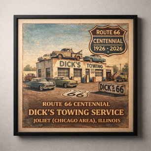 Joliet Illinois Route 66 Slepen Poster