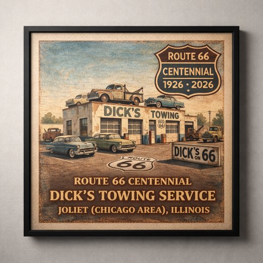 Joliet Illinois Route 66 Slepen Poster