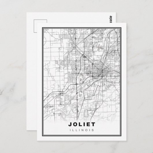 Joliet Map Briefkaart (Voorkant / Achterkant)