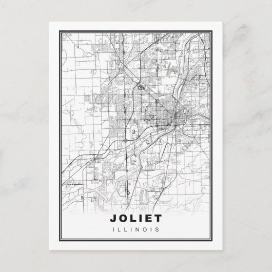 Joliet Map Briefkaart (Voorkant)