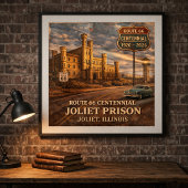 Joliet Prison Chicago Route 66 Poster