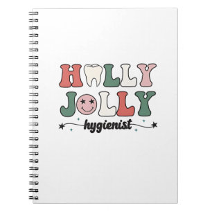 Jolige en hygiënist tandarts Kerstman Notitieboek