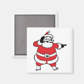 Jolige Kerstman die rendieren roept met Kerstmis Magneet (Voorkant / Achterkant)