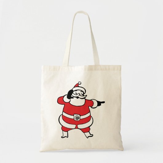 Jolige Kerstman die rendieren roept met Kerstmis Tote Bag (Voorkant)