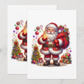 Jolige Kerstman Kerstmis Feestdagenkaart (Voorkant / Achterkant)