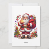 Jolige Kerstman Kerstmis Feestdagenkaart (Achterkant)