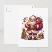 Jolige Kerstman Kerstmis Feestdagenkaart (Voorkant / Achterkant)