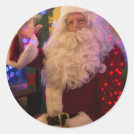 Jolige Kerstman Kerststicker Ronde Sticker