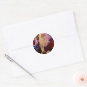 Jolige Kerstman Kerststicker Ronde Sticker (Envelop)
