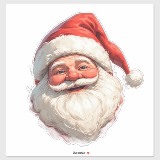 Jolige Kerstman Kerstversiering Voor Feestliefhebb Sticker (Vel)
