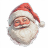 Jolige Kerstman Kerstversiering Voor Feestliefhebb Sticker (Voorkant)