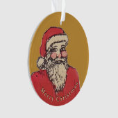 Jolige Kerstman met uw tekst Ornament (voorkant)