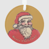 Jolige Kerstman met uw tekst Ornament (achterkant)