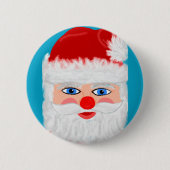 Jolige kerstman ronde button 5,7 cm (Voorkant)