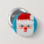 Jolige kerstman ronde button 5,7 cm (Voorkant /achterkant)