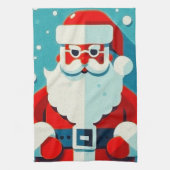 jolige kerstman theedoek (Verticaal)