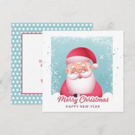 Jolige Sint Nicolaas Kerstman Kerstkaart