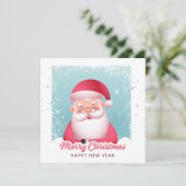 Jolige Sint Nicolaas Kerstman Kerstkaart (Staand voorkant)