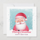 Jolige Sint Nicolaas Kerstman Kerstkaart (Voorkant)
