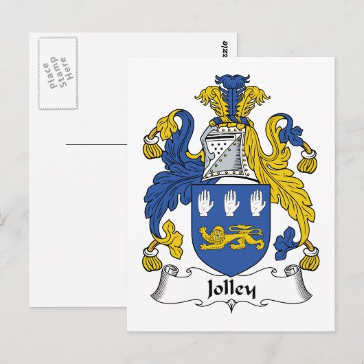 Jolley Family Crest Briefkaart (Voorkant / Achterkant)