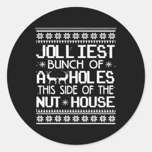 Jolliest bos van gaten aan deze kant van het noten ronde sticker