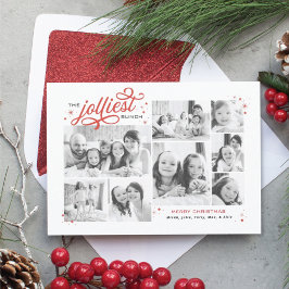 Jolliest Bunch Multi Photo Holiday Newsletter Feestdagenkaart
