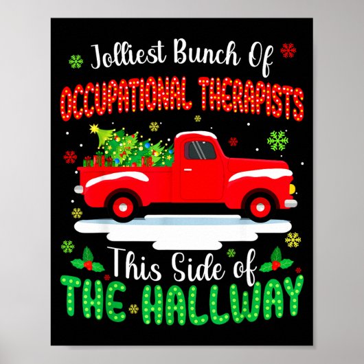 Jolliest Bunch Of Occupational Therasts Funny Chri Poster (Voorkant)