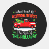Jolliest Bunch Of Occupational Therasts Funny Chri Ronde Sticker (Voorkant)