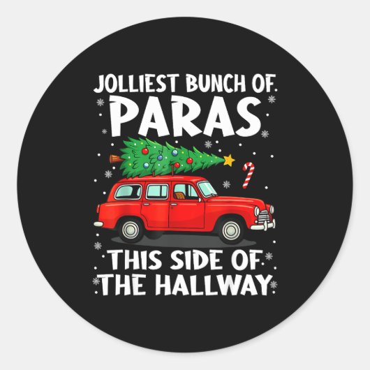 Jolliest Bunch Of Paras This Side Of The Hallway C Ronde Sticker (Voorkant)