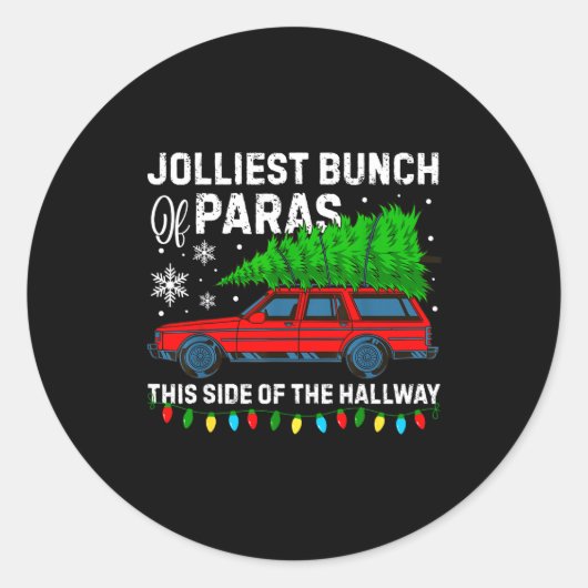 Jolliest Bunch Of Paras This Side Of The Hallway C Ronde Sticker (Voorkant)