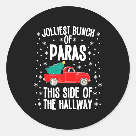 Jolliest Bunch Of Paras This Side Of The Hallway X Ronde Sticker (Voorkant)