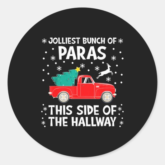 Jolliest Bunch Of Paras This Side Of The Hallway X Ronde Sticker (Voorkant)