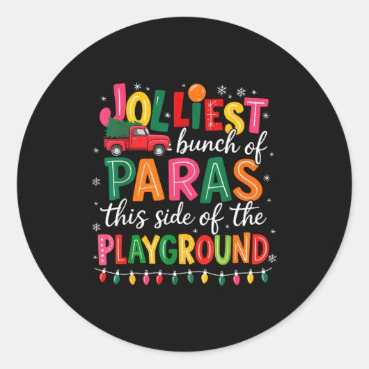 Jolliest Bunch Of Paras This Side Of The Playgroun Ronde Sticker (Voorkant)