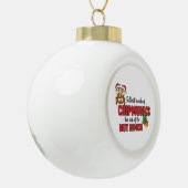 Jolliest Bunch van Chipmunks Deze kant Kerstmis Keramische Bal Ornament (Links)