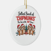 Jolliest Bunch van Chipmunks Funny Knaagdieren Xma Keramisch Ornament (Rechts)