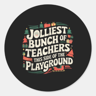 Jolliest stelletje leraren aan deze kant van de sp ronde sticker