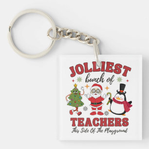 Jolliest stelletje leraren, kerst leraar sleutelhanger