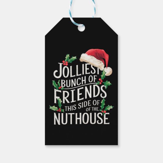 Jolliest stelletje vrienden xmas matching sarcasti cadeaulabel (Achterkant)